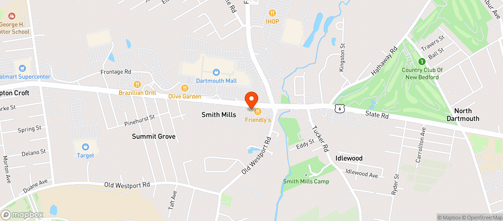 Map showing Dartmouth Wine & Spirits