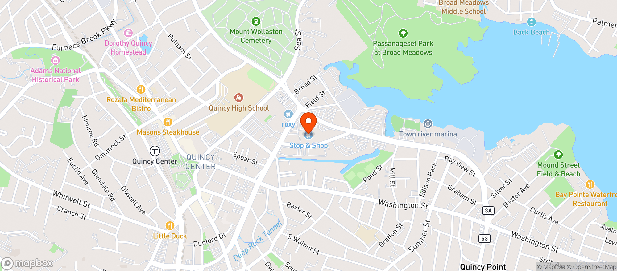 Map showing STOP & SHOP (495 SOUTHERN ARTERY)