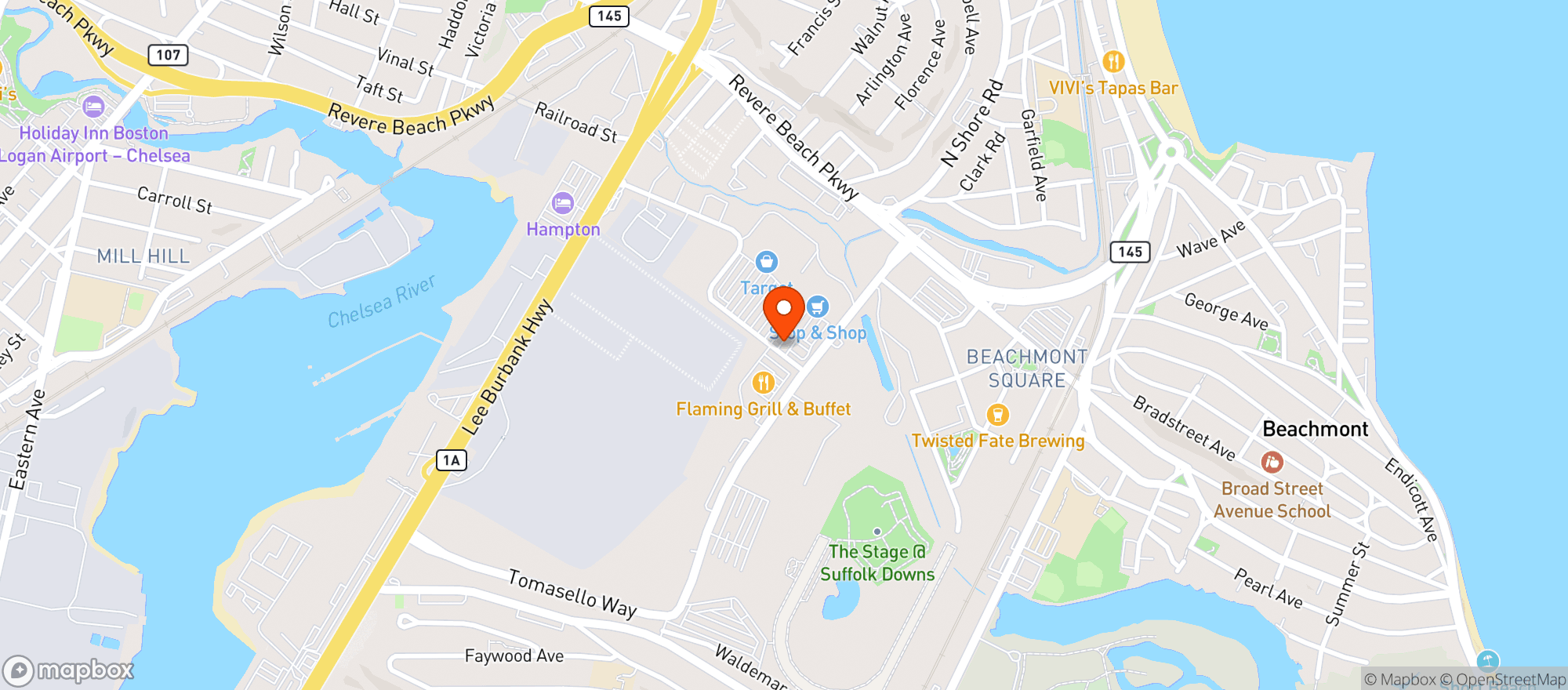Map showing Stop & Shop - 0011 - Revere