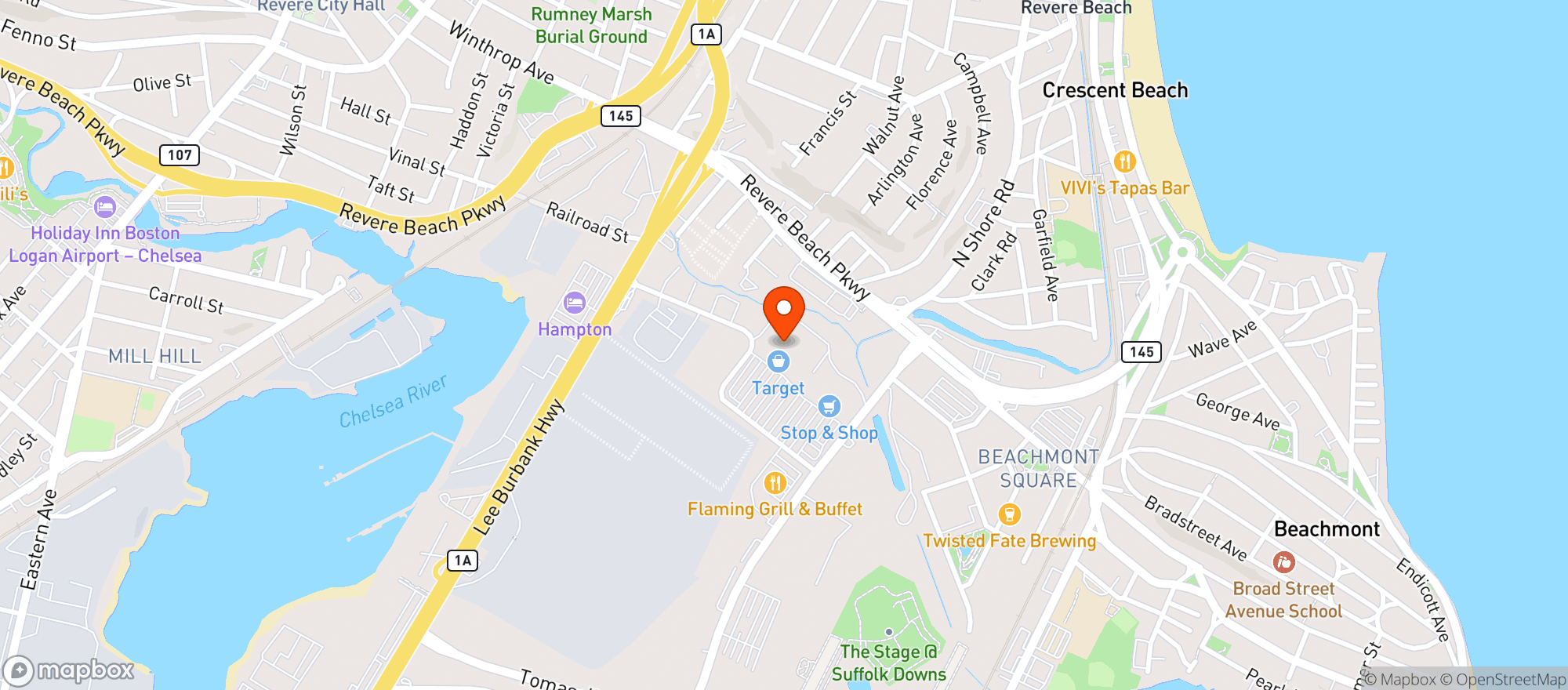 Map showing Target