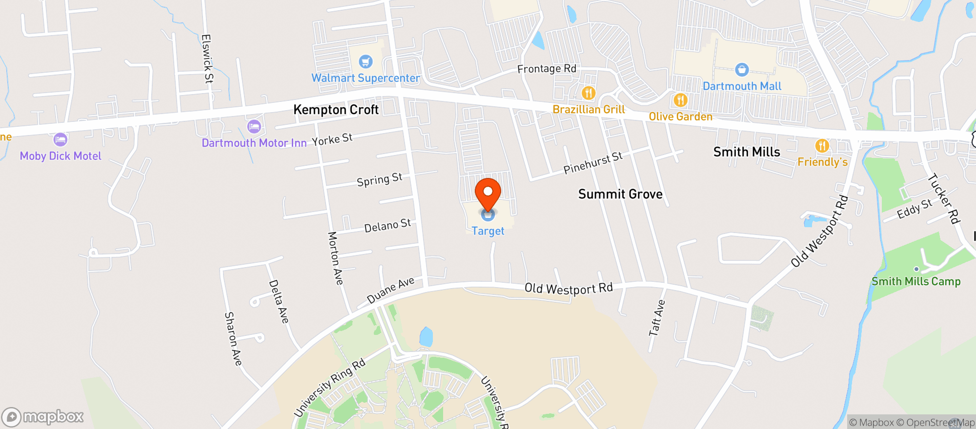 Map showing Target
