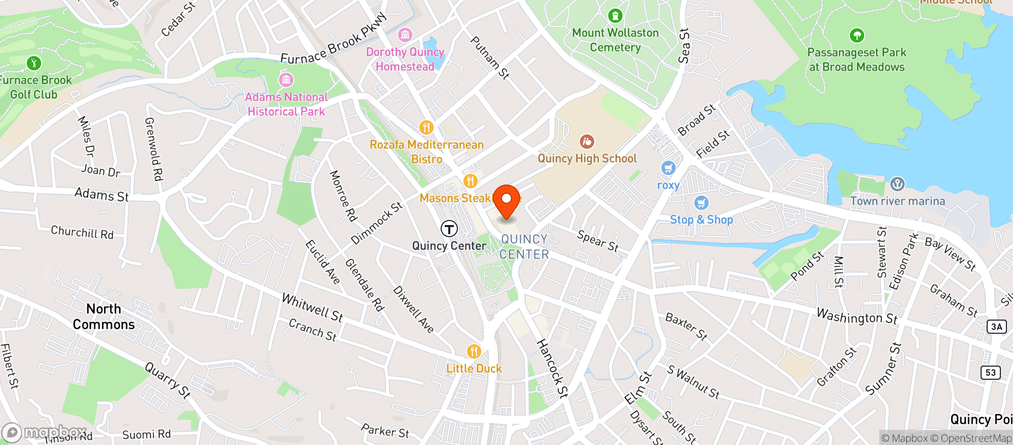 Map showing Dotty's Kitchen & Raw Bar
