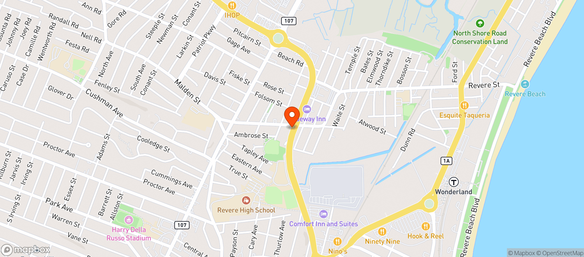 Map showing Blanchards Wines & Spirits