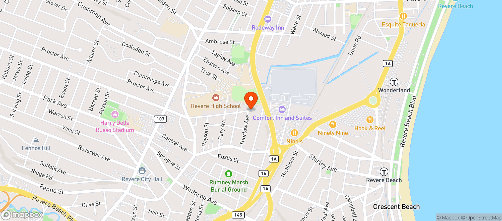 Map showing 99 Restaurant & Pub #55