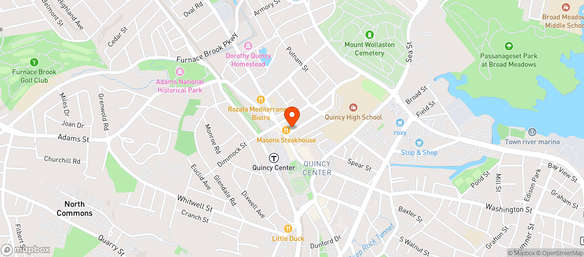 Map showing MASONS STEAKHOUSE