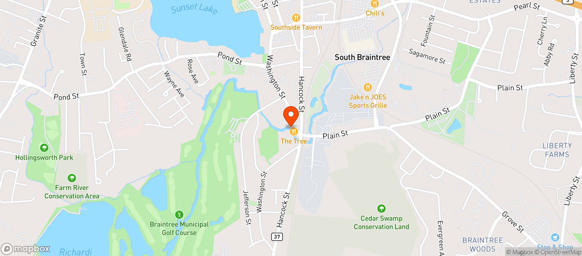 Map showing The Tree