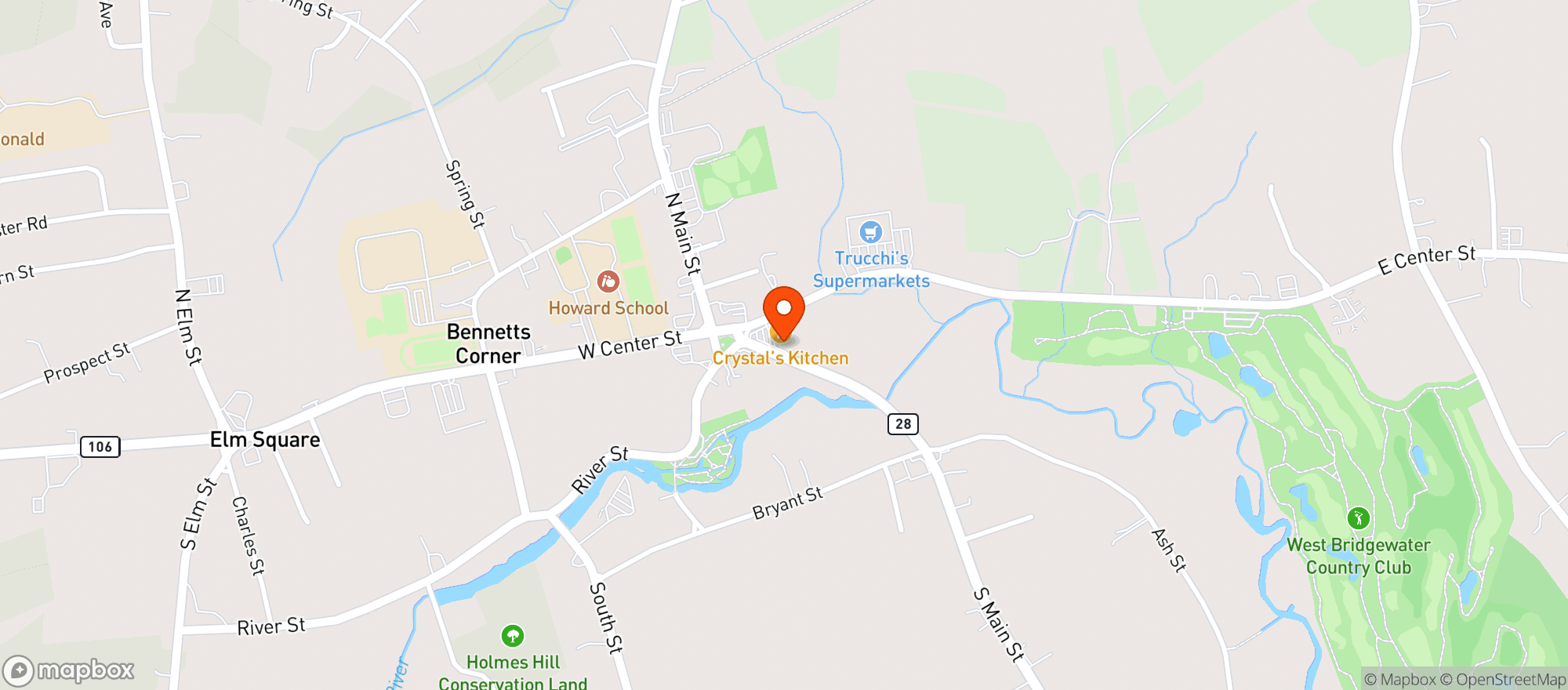 Map showing Macy`s West Bridgewater