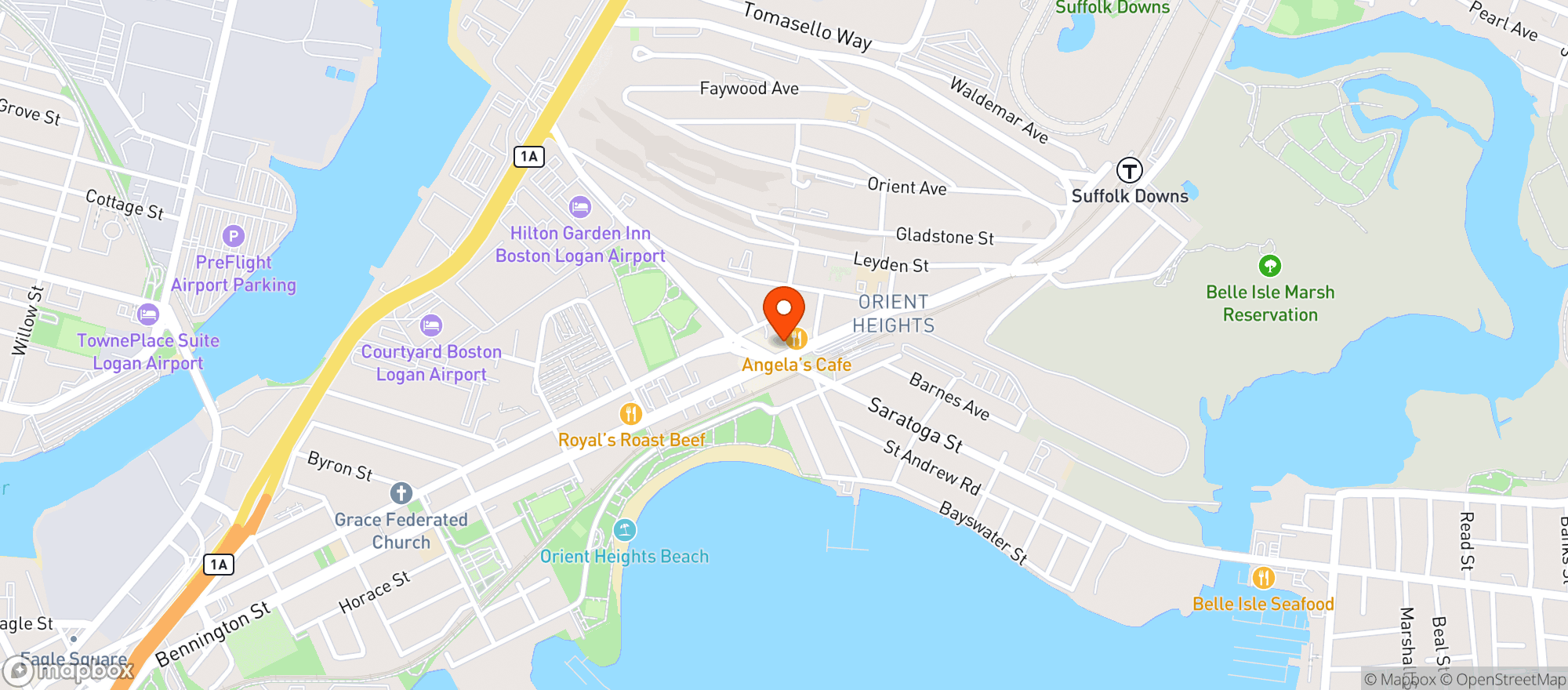 Map showing East Boston Cannabis