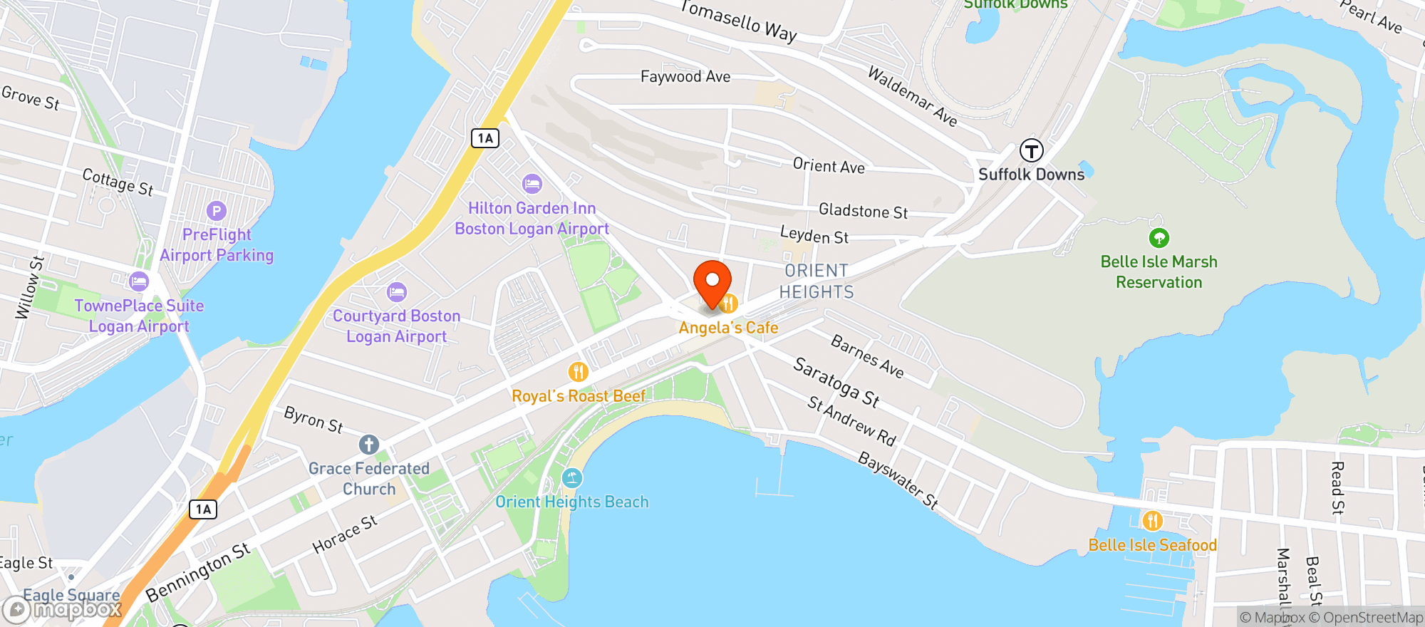 Map showing Renegade's Pub