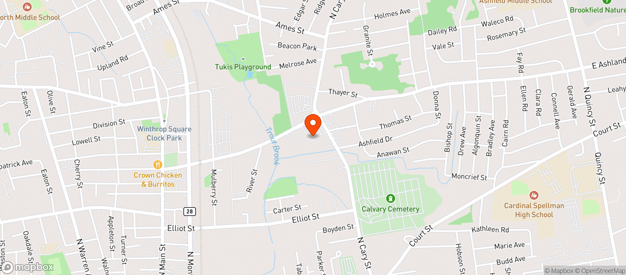 Map showing Cary Hill Discount Liqu #0