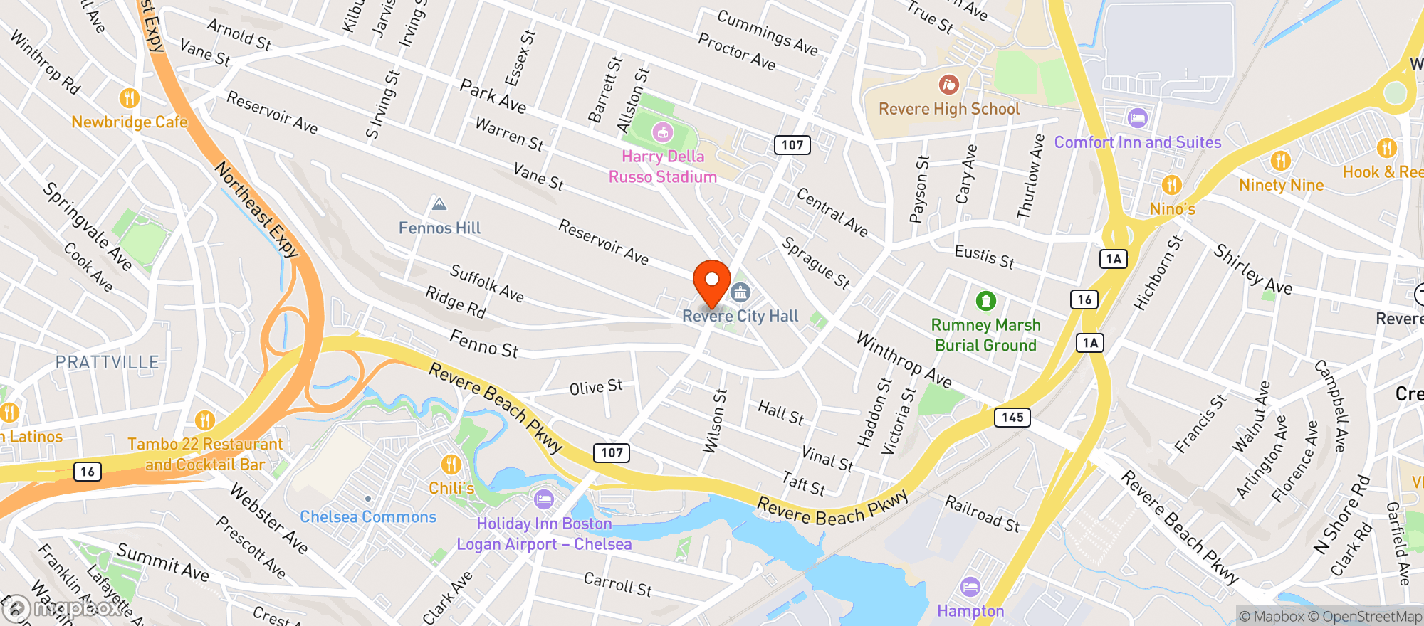 Map showing Woodys Liquors