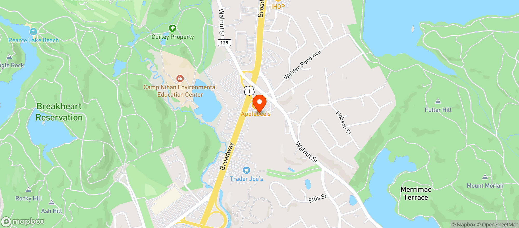Map showing Boscy's Liquors