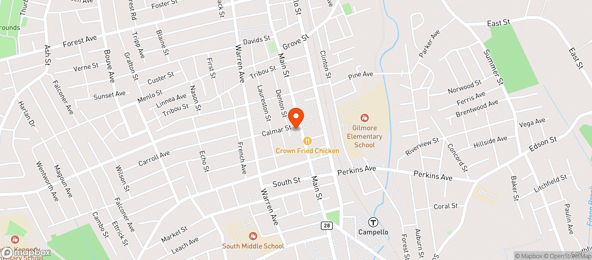Map showing Cape Cod Cafe