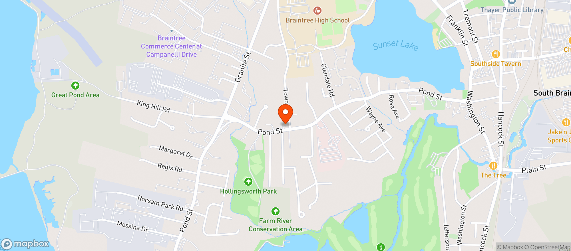 Map showing Pond Street Variety
