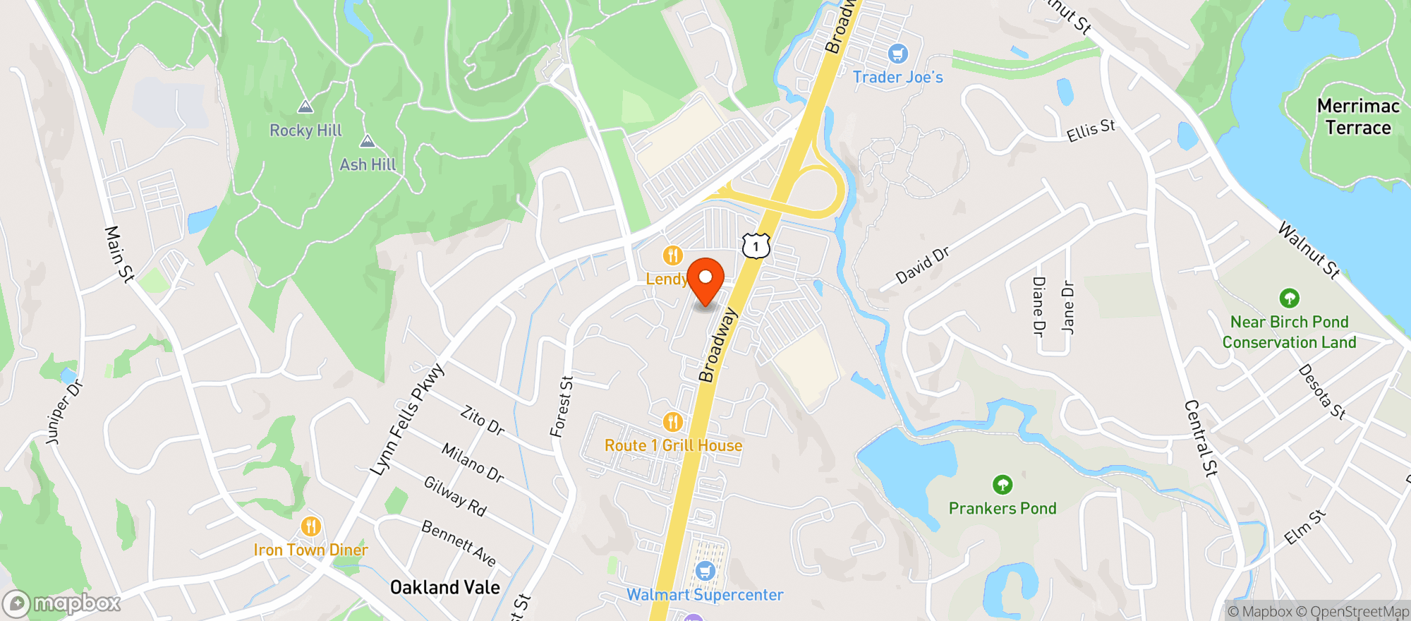 Map showing Vitamin Shoppe - Saugus