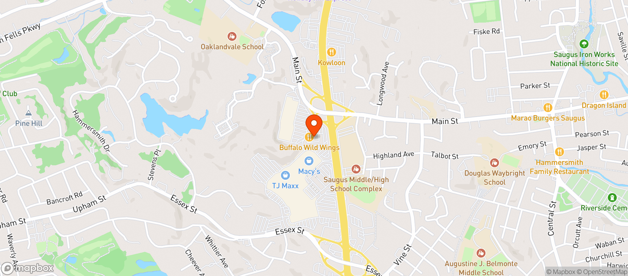 Map showing North Shore Liquors