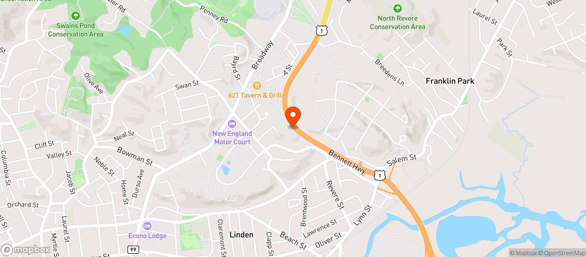 Map showing Kappys Liquor