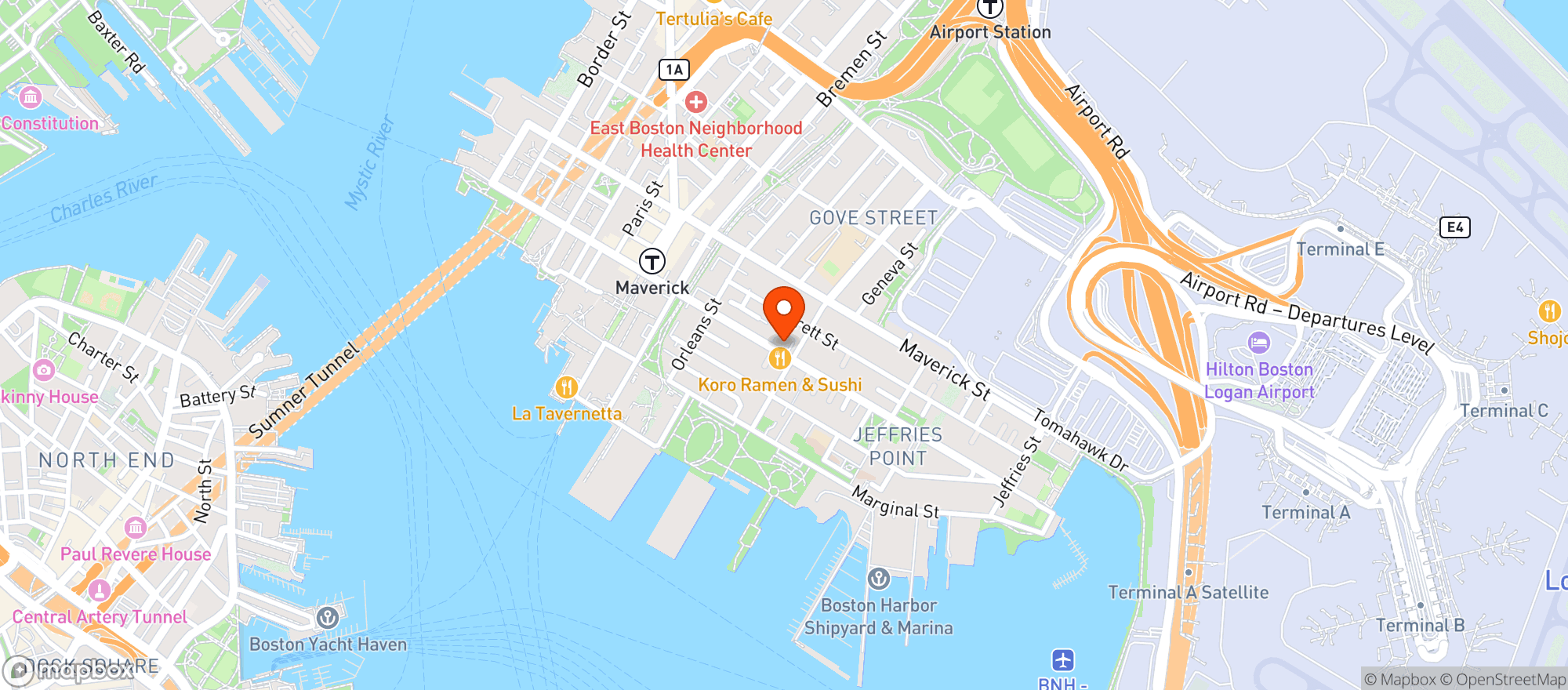 Map showing Vine & Barley