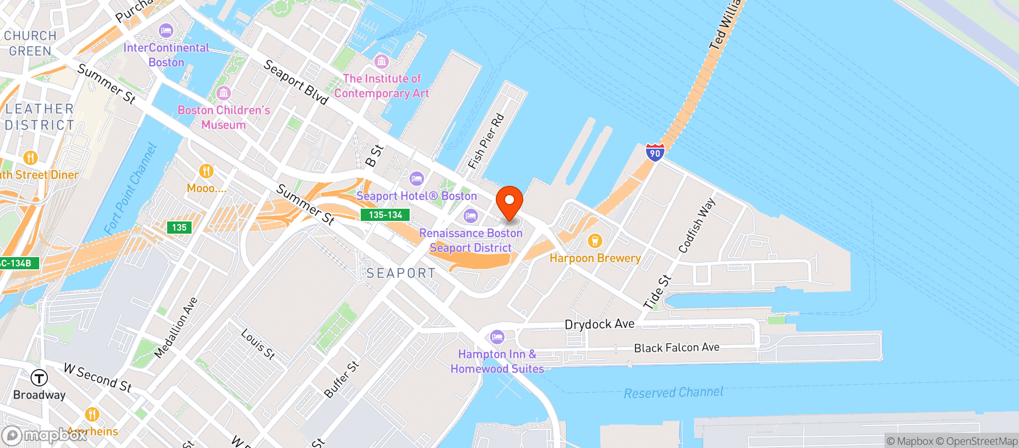 Map showing Moxies