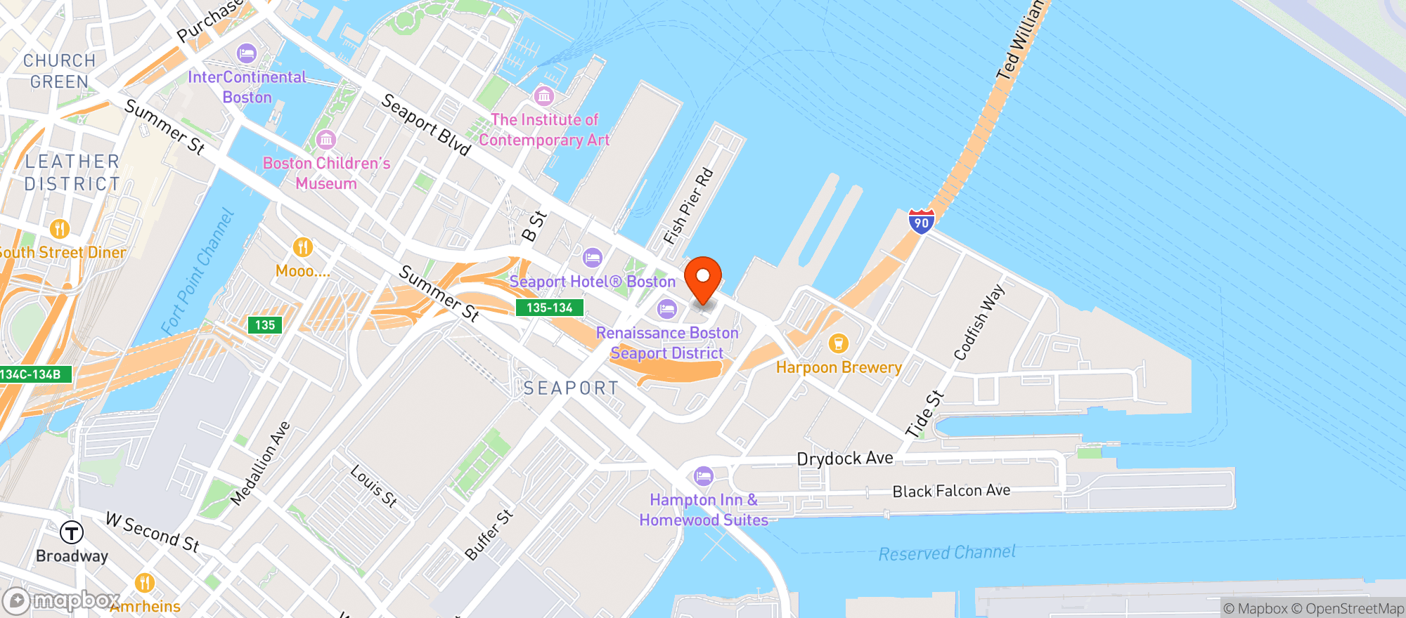 Map showing J Pace & Son Waterfront