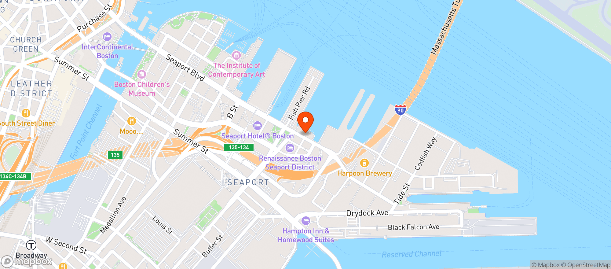 Map showing Tony Cs