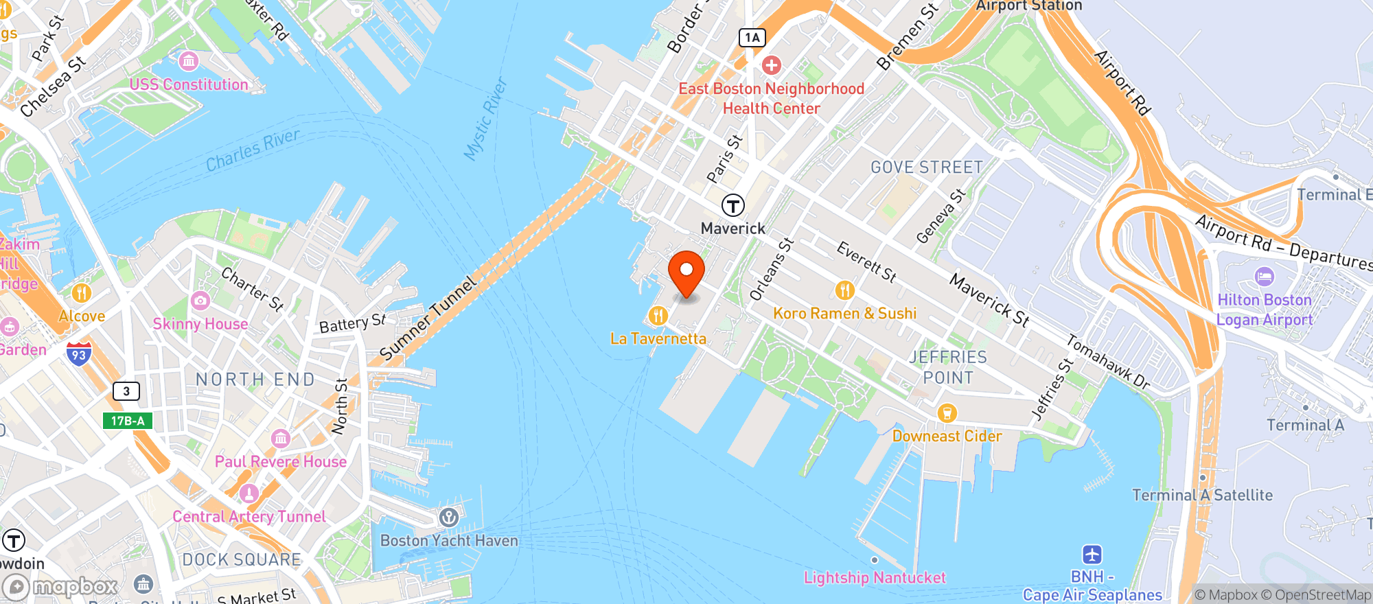 Map showing Portside Market