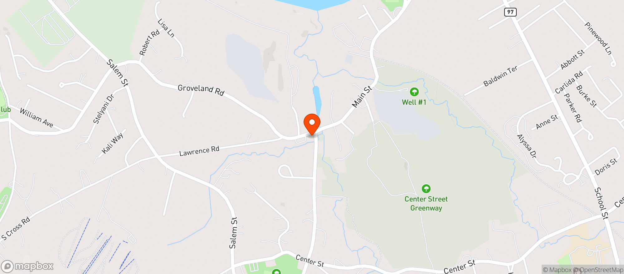 Map showing Groveland Market & Liquors