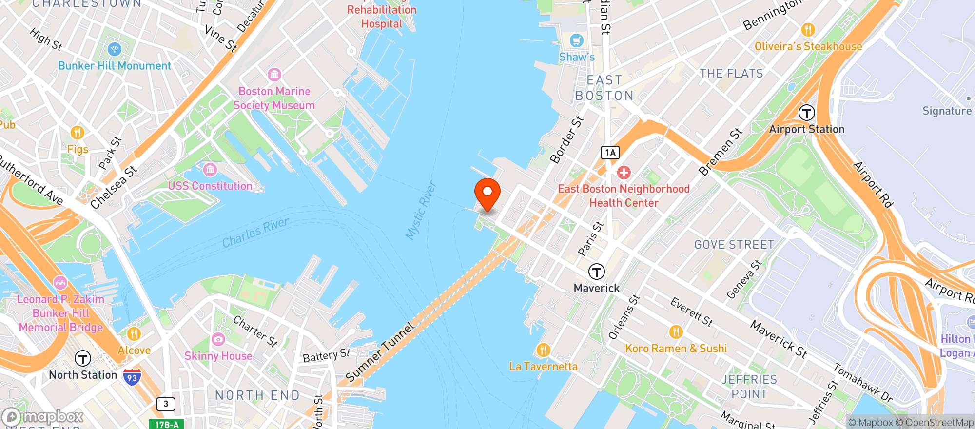 Map showing Reelhouse Restaurant