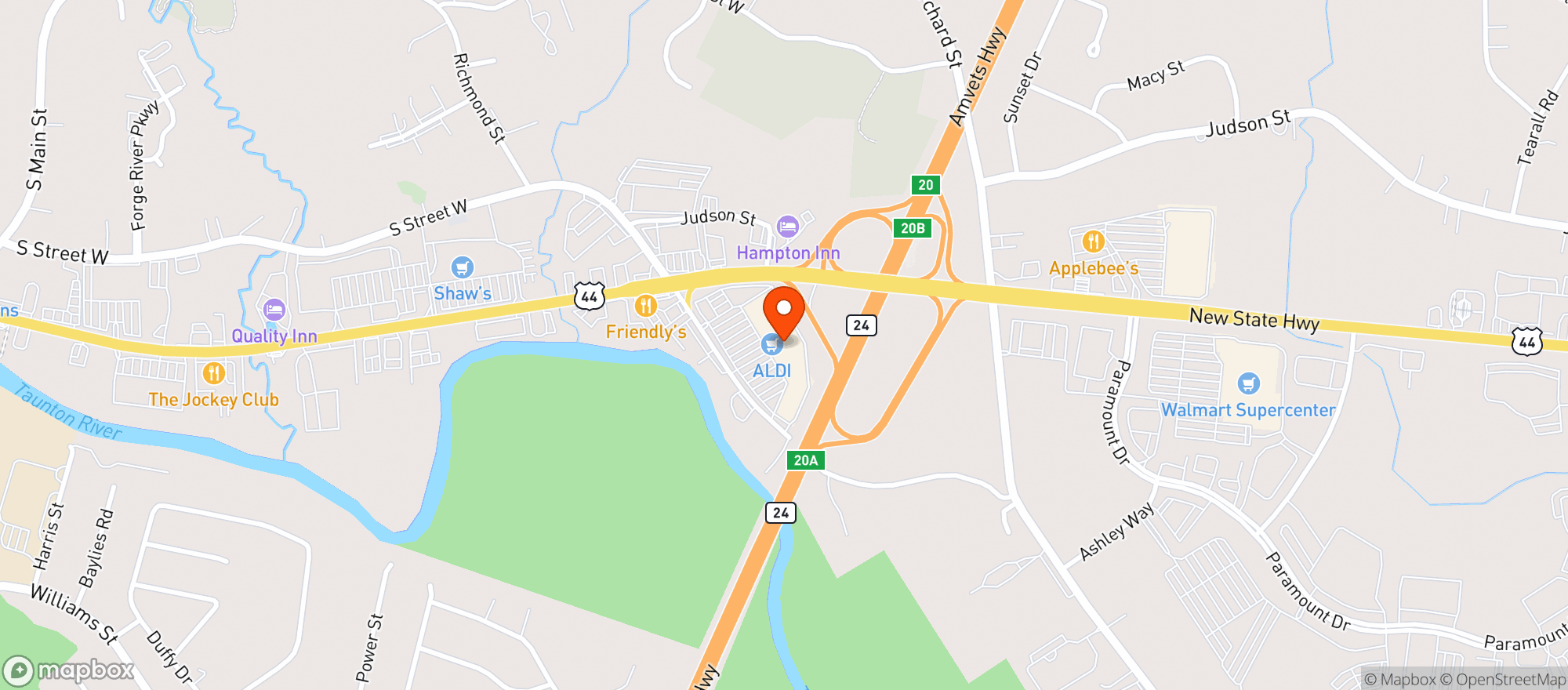Map showing DEBUCAS WINE LIQUORS