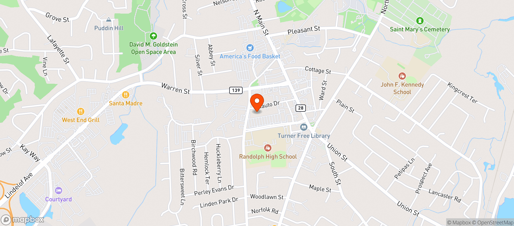 Map showing Shaws #1416