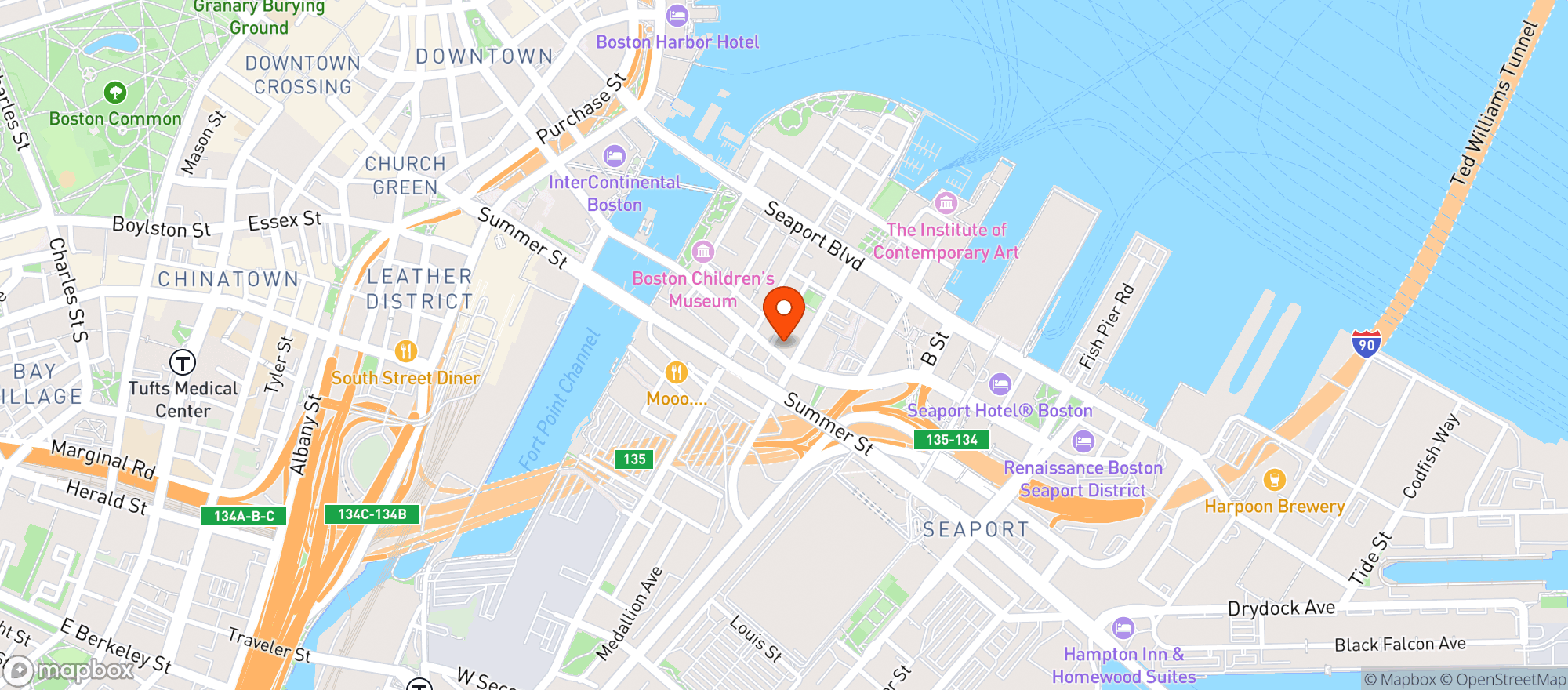 Map showing Pink Taco