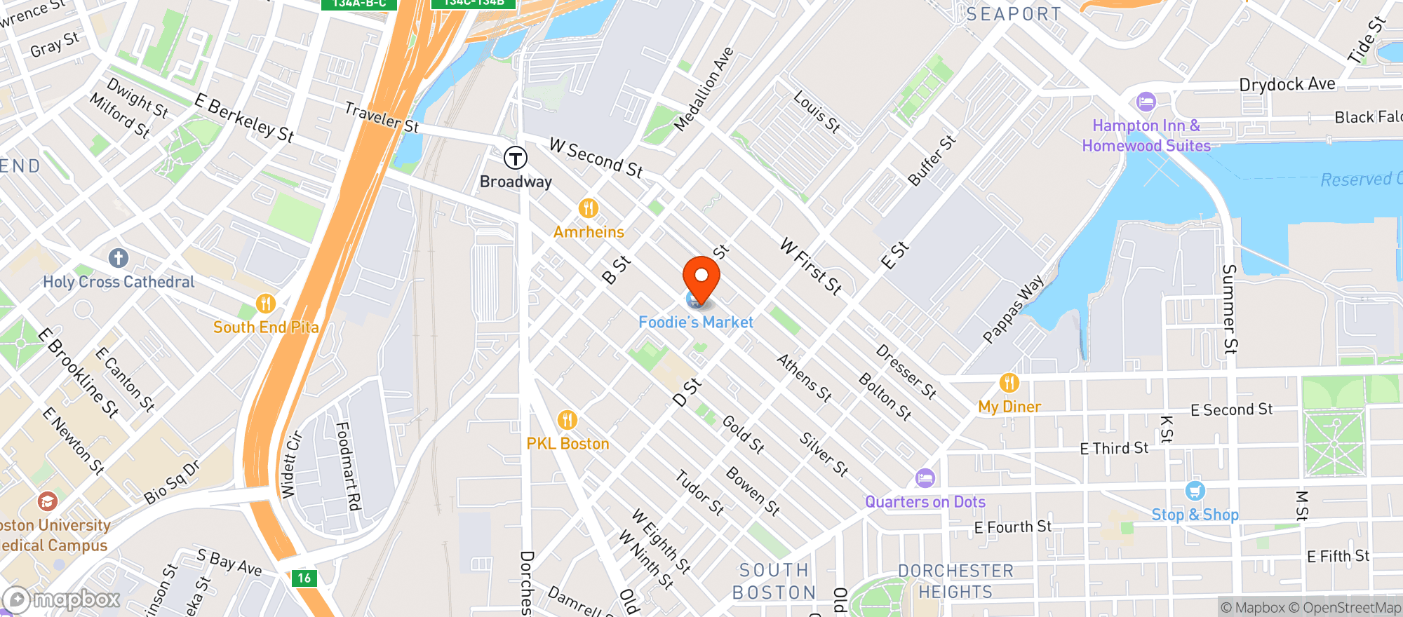 Map showing Lulu Green Cafe