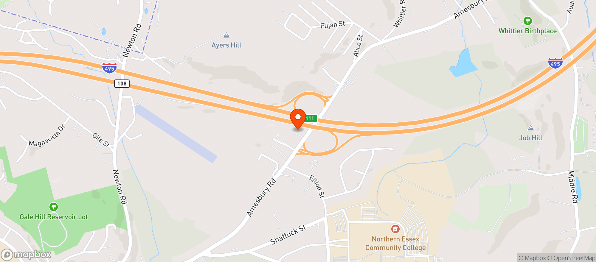 Map showing Mello - Haverhill