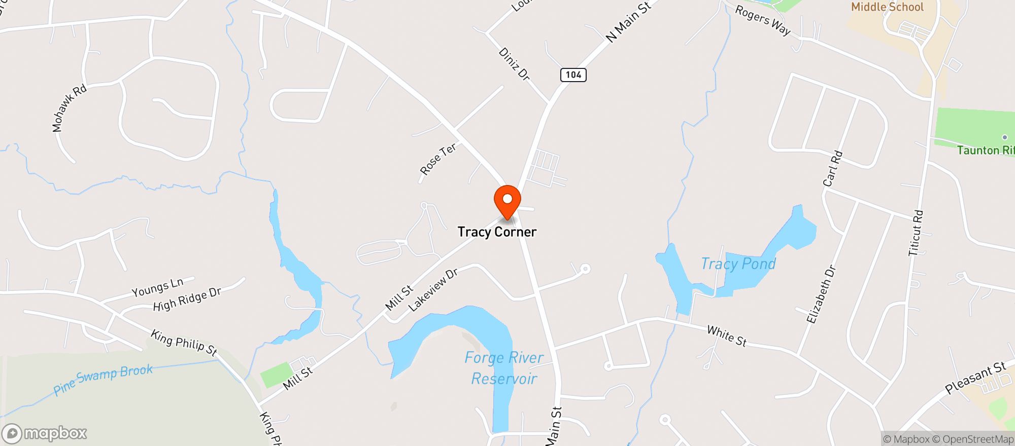 Map showing Raynham Mart