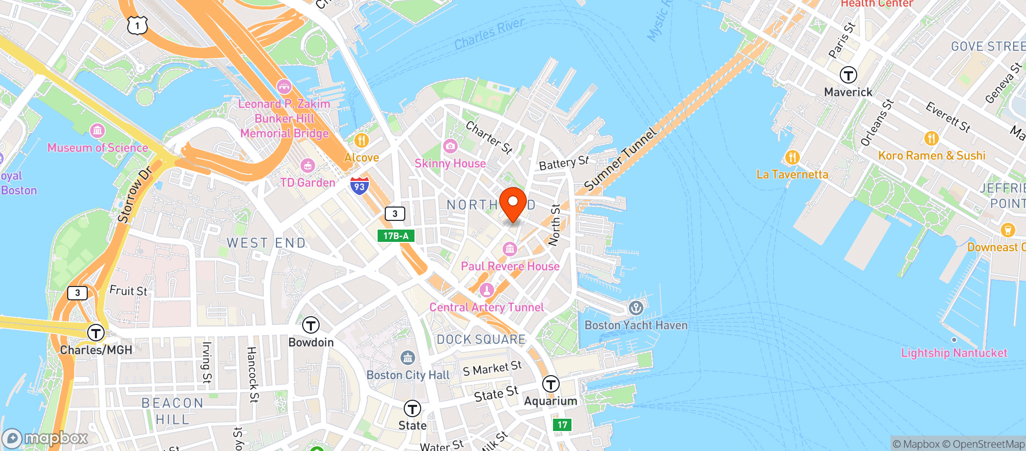 Map showing The Wine Bottega