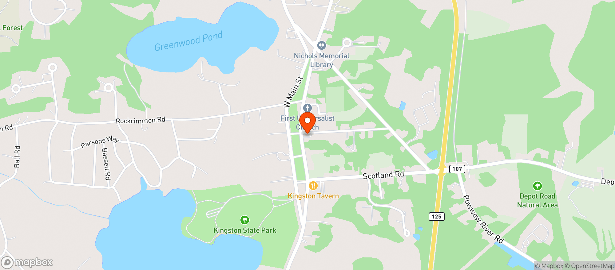 Map showing Ricks A Cafe & Grille #0