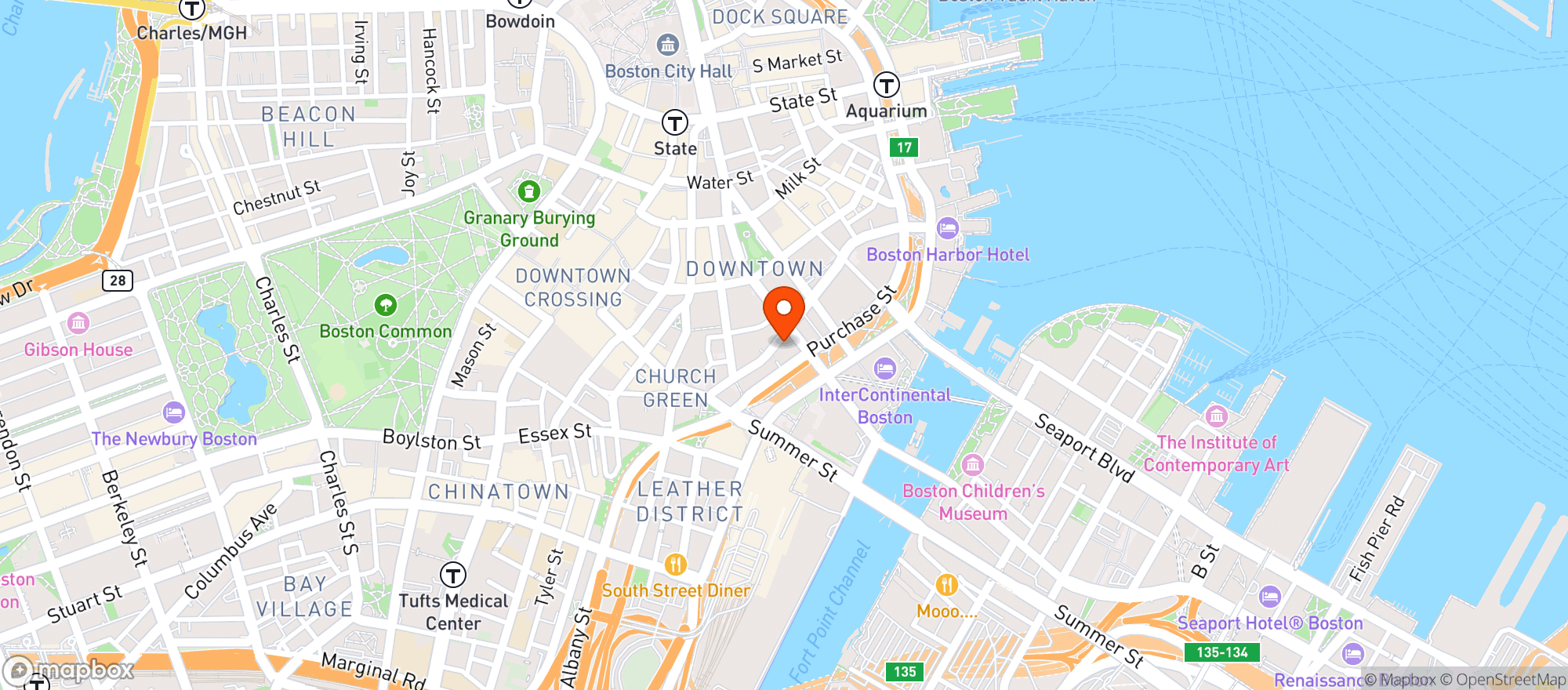Map showing Society On High Restaurant