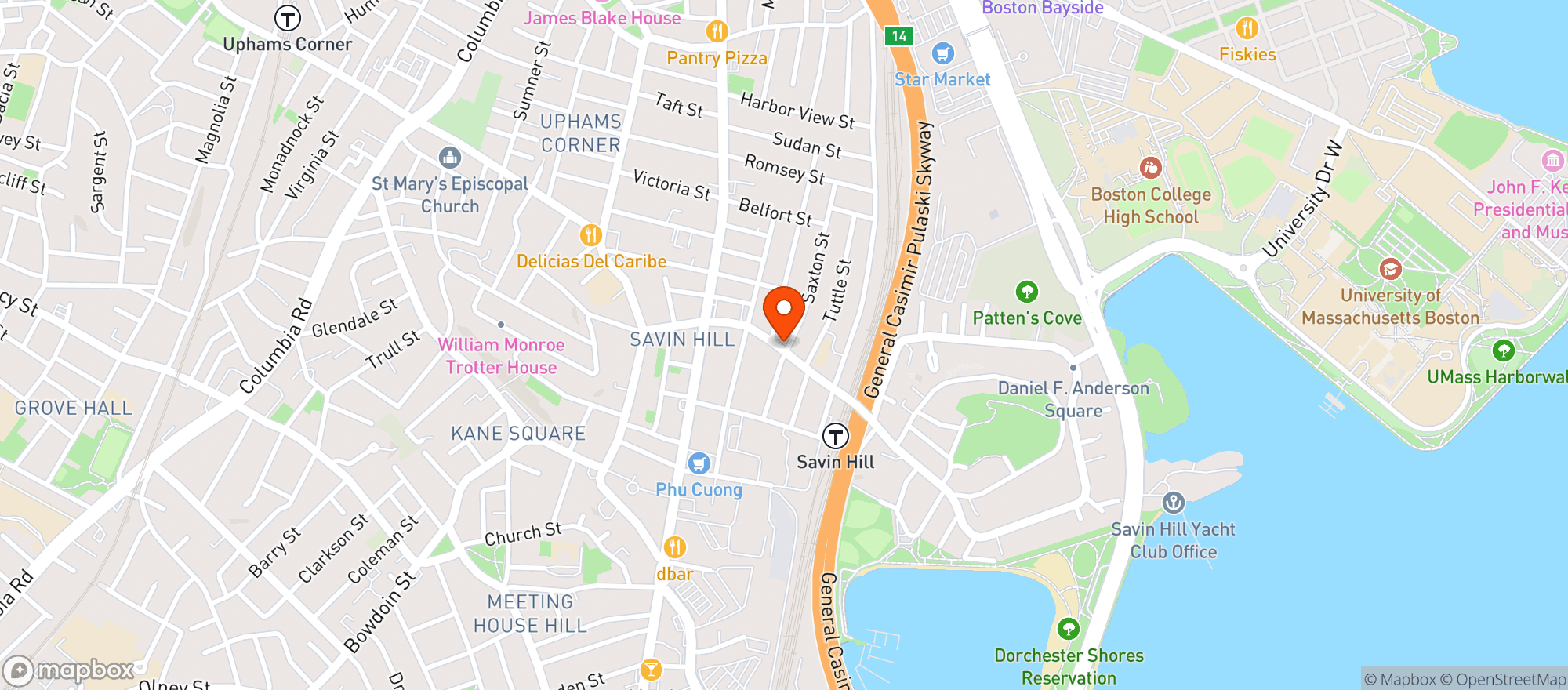 Map showing Avenue Liquors