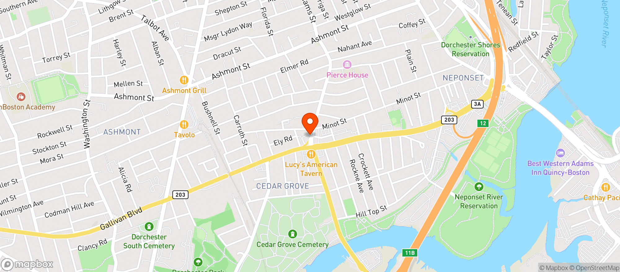 Map showing Molinari's