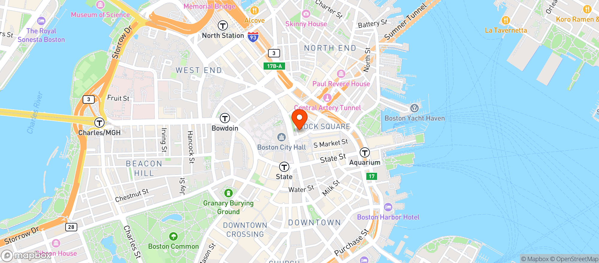 Map showing White Bull Tavern