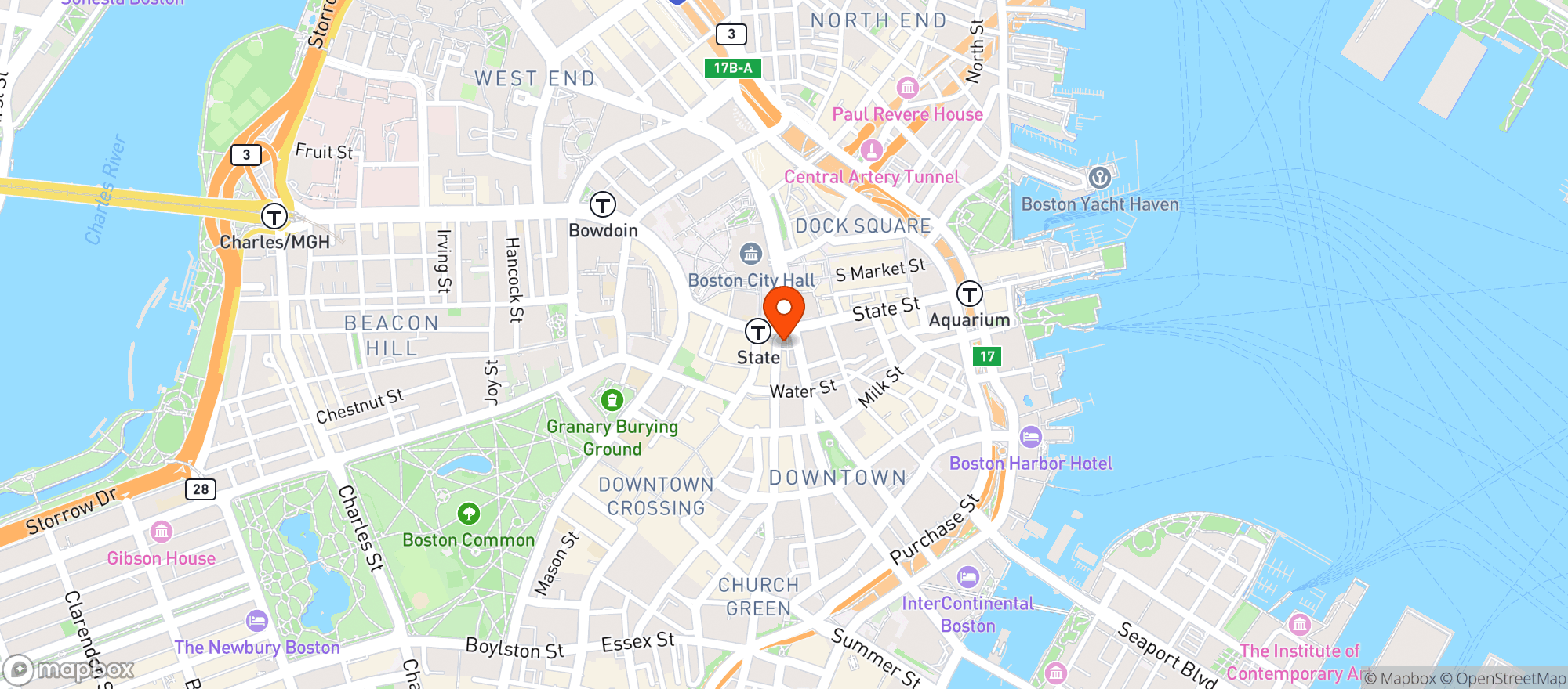 Map showing Federal Wine & Spirits