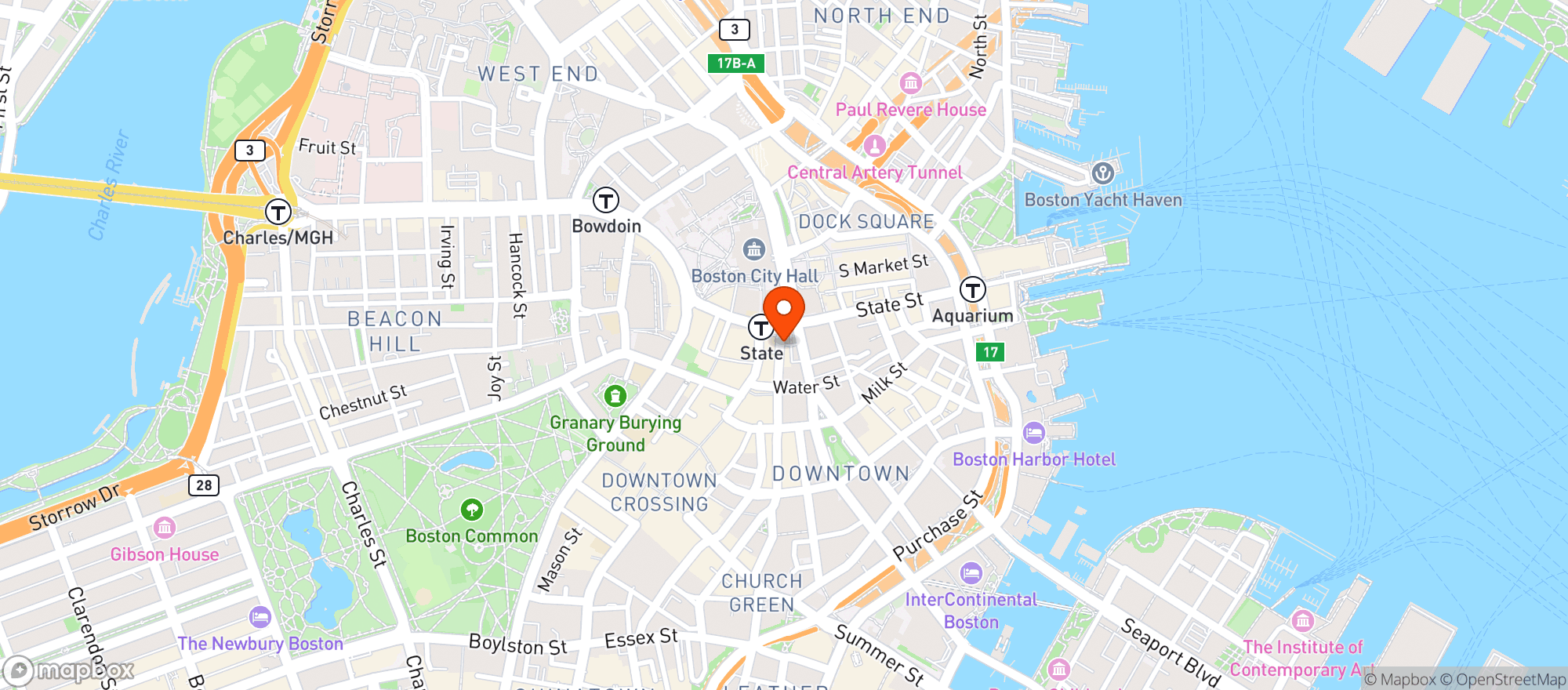 Map showing Hyatt Centric