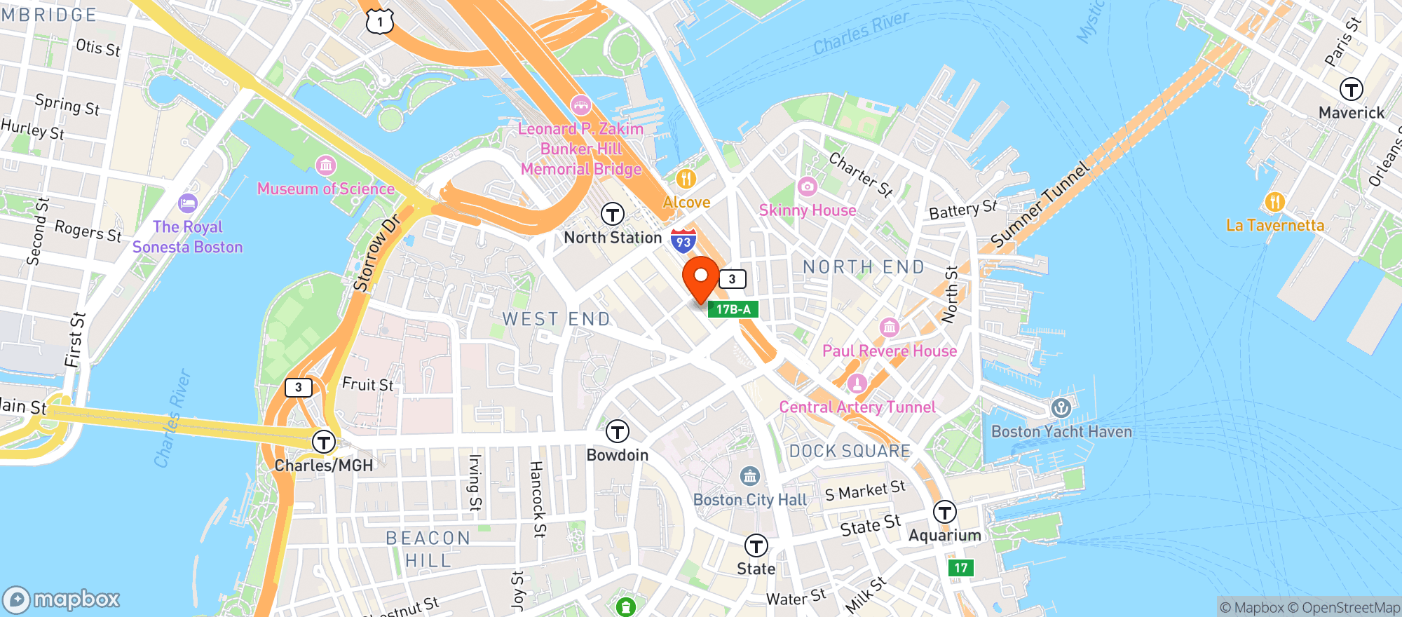 Map showing Coasters
