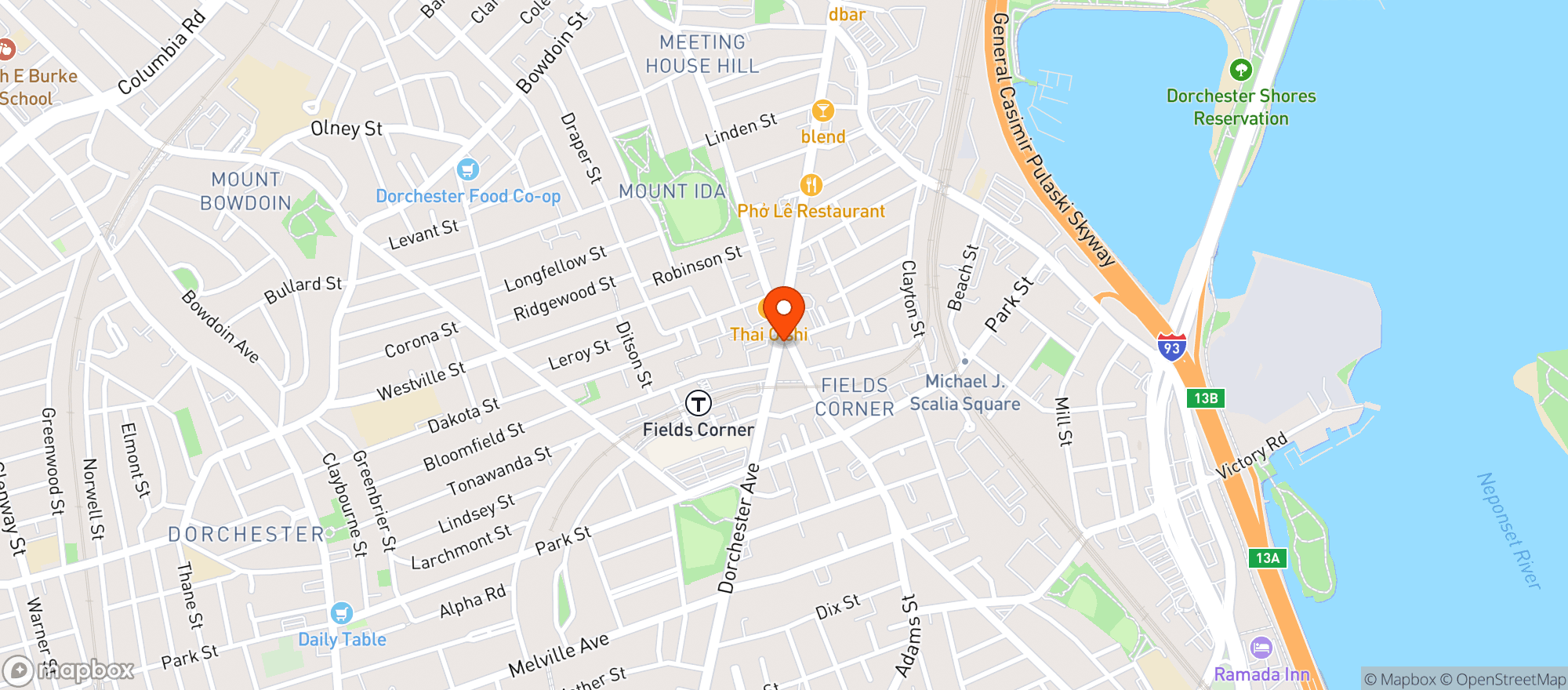 Map showing HOMESTEAD BAKERY & CAFE