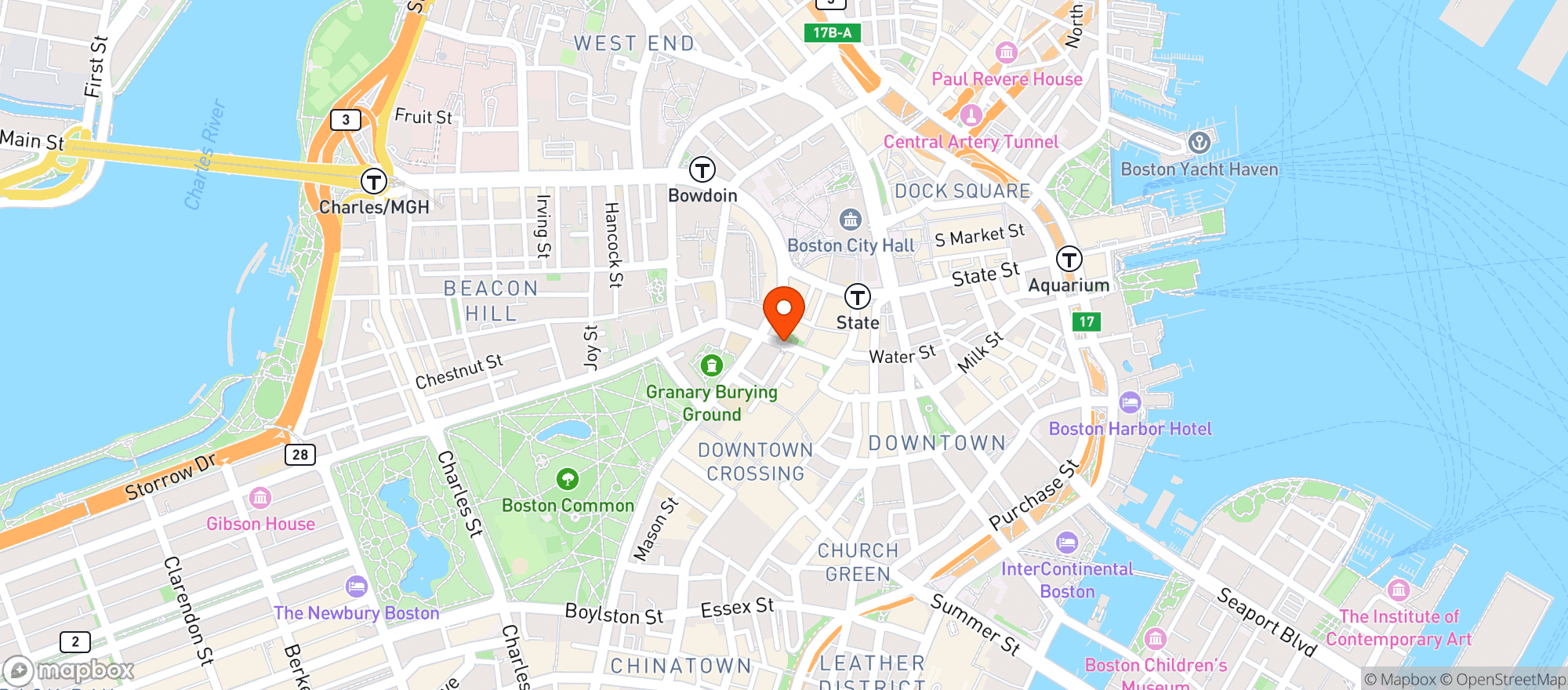 Map showing Parker's Bar