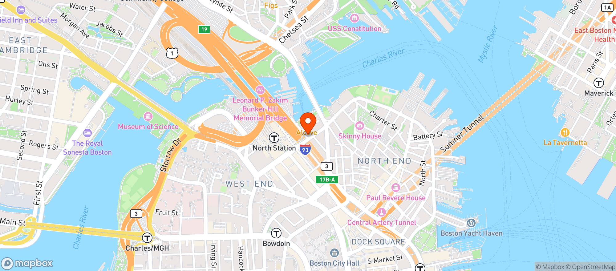 Map showing Night Shift Lovejoy Wharf