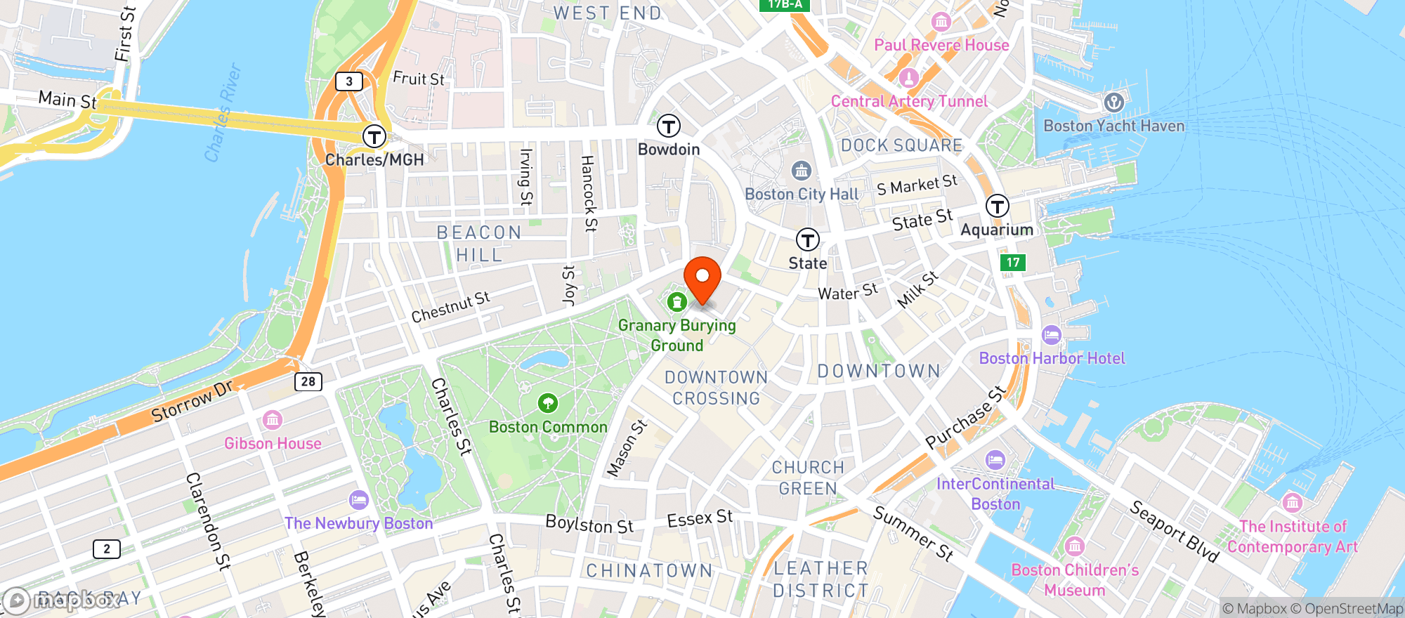 Map showing Beantown Pub