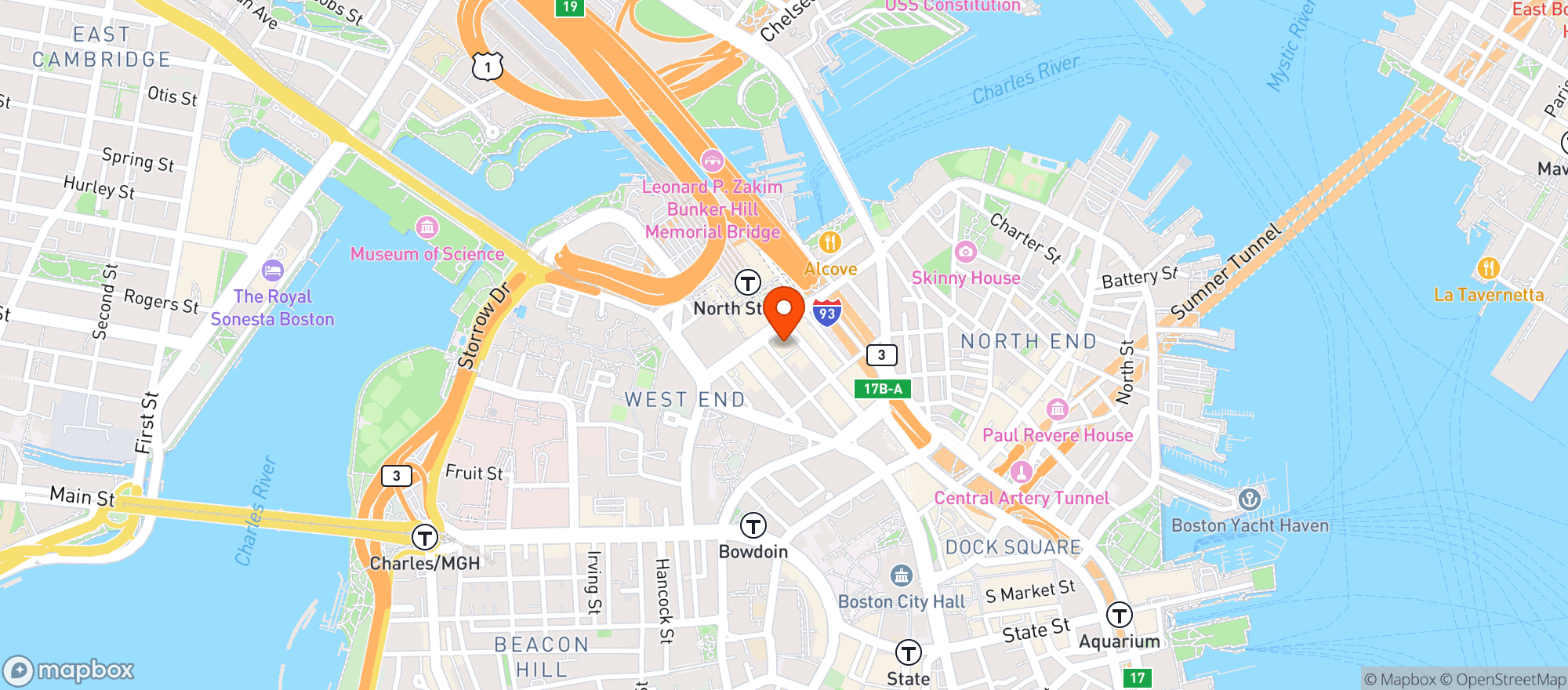 Map showing Sullivans Tap
