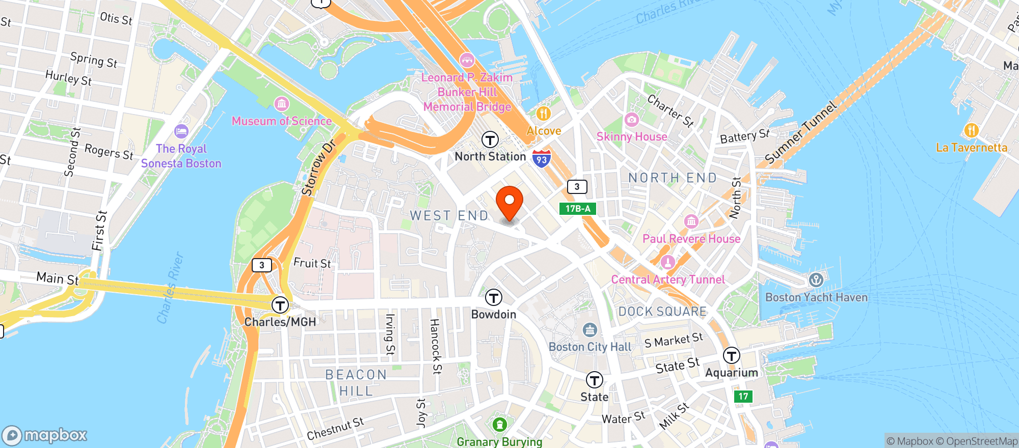 Map showing West End Johnnies