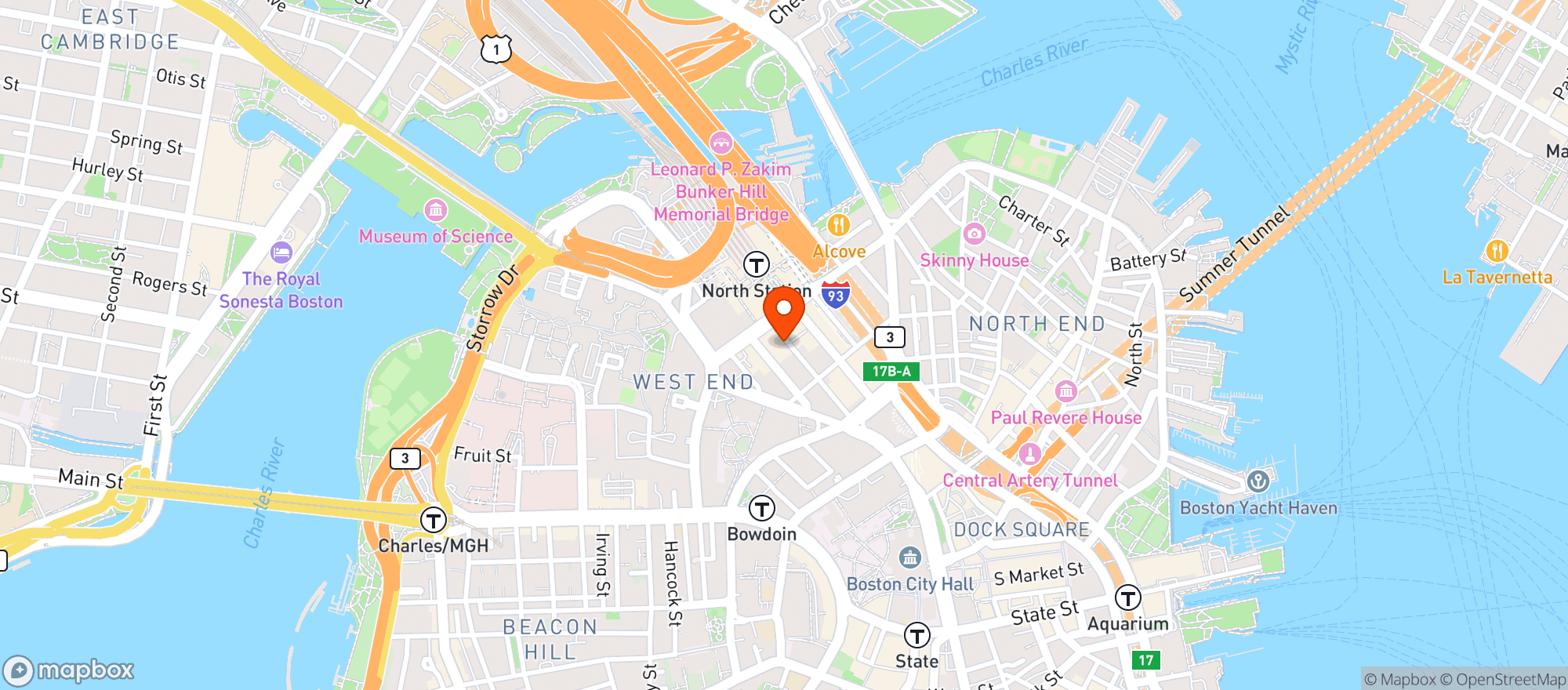 Map showing Ascend - Boston